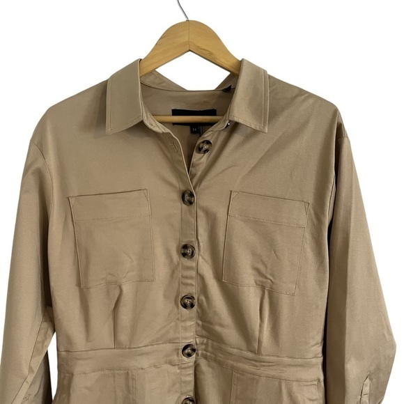 11 HONORE Teedra Mini Long Sleeve Shirt Dress - Picture 7 of 11